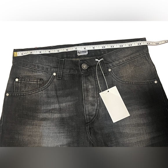 Fiorucci Jeans Mens Black Slim Fit Whiskering Straight Leg Button Fly👖NWT 29 - Picture 5 of 12